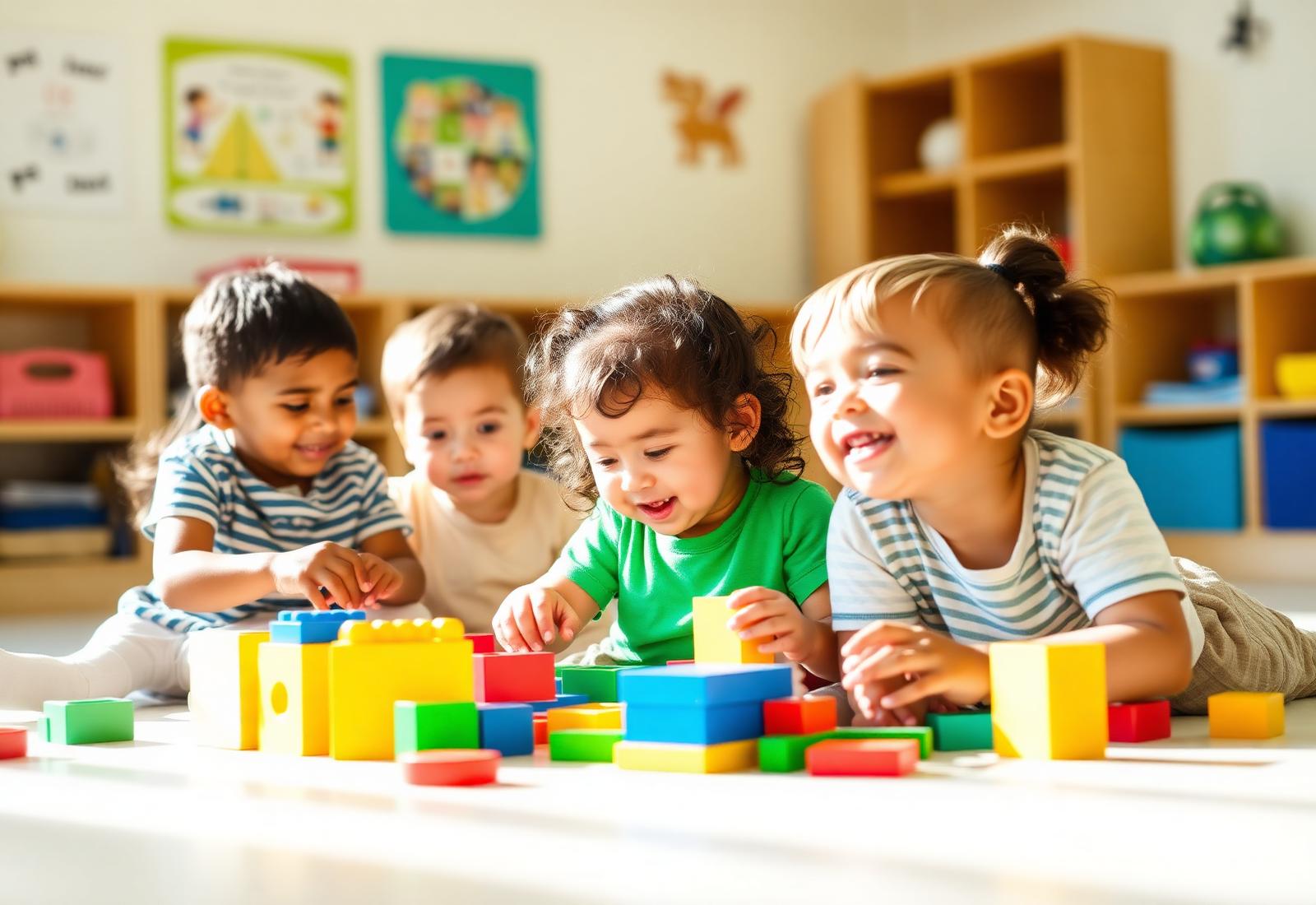 Children playing happily at American Learning Center